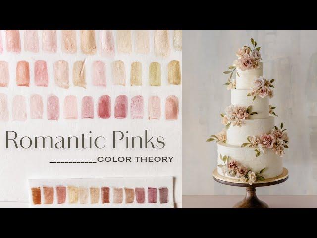 Color Theory for Wedding Cake Decorating (Romantic Pink Colors Demonstration)