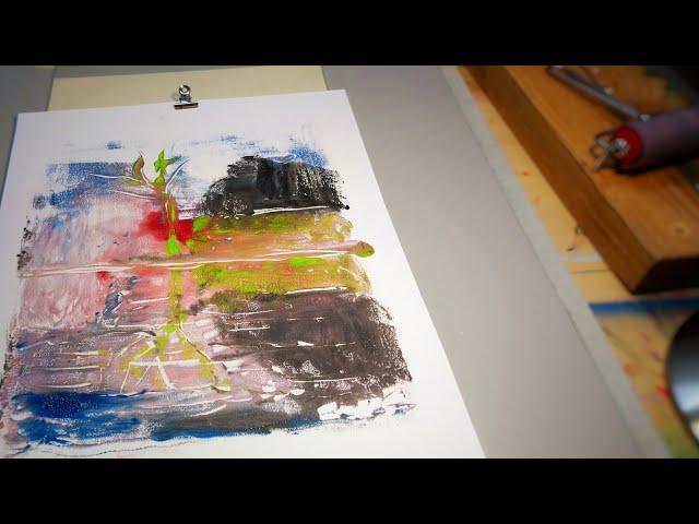 Monotypes sind Unikate | Abstract Landscapes#1 | Suses Art