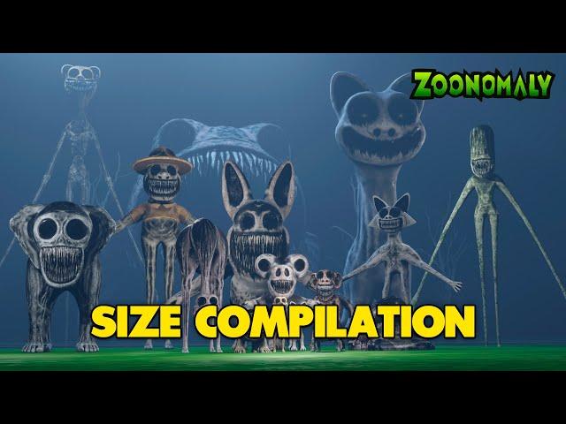 ALL ZOONOMALY MONSTERS SIZE COMPARISON!