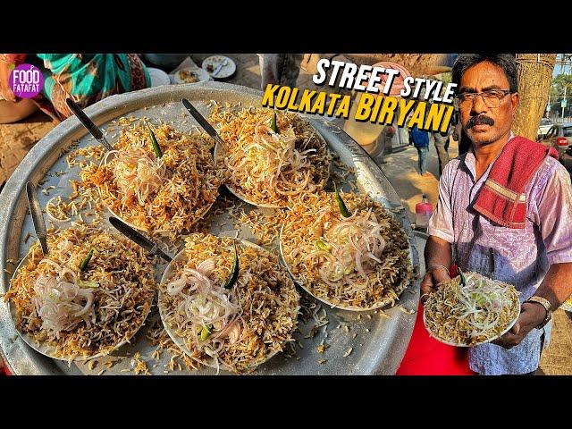 Kolkata Street Mutton/Chicken Dum Biryani | Samar Dar Biryani Roadside Street Food Kolkata Biryani