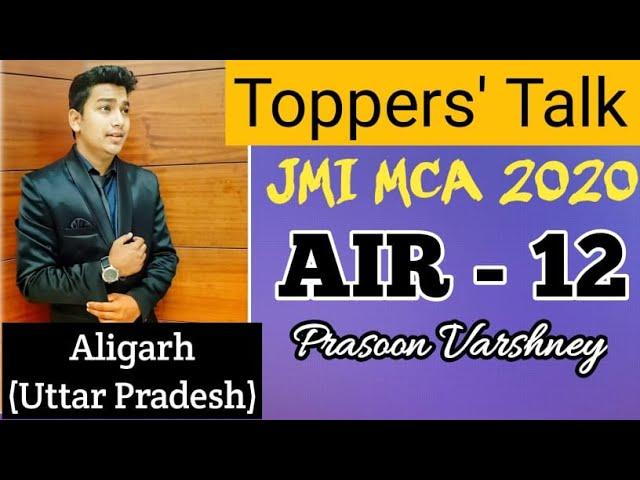 MCA 2020 Topper of the Toppers : Prasoon Varsney from Best MCA Coaching Kanpur