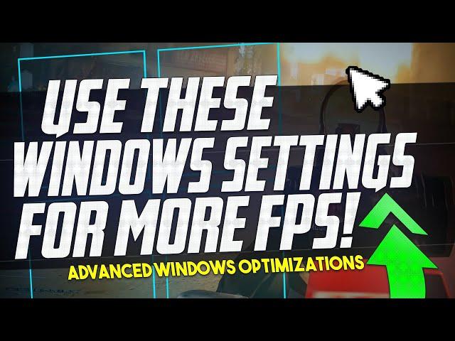 Get MORE FPS in ALL GAMES! *ADVANCED* Windows Settings for performance