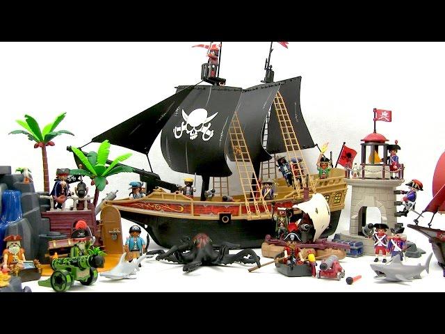 Massive Collection Playmobil Pirates Toys - Treasure Island & Soldiers Look Out  - New for 2016