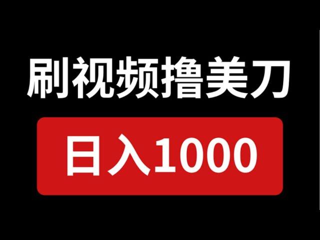 新手网赚，分享网上赚钱项目！新手赚钱项目，每天刷5分钟视频，日赚1000＋，新人直接上手！