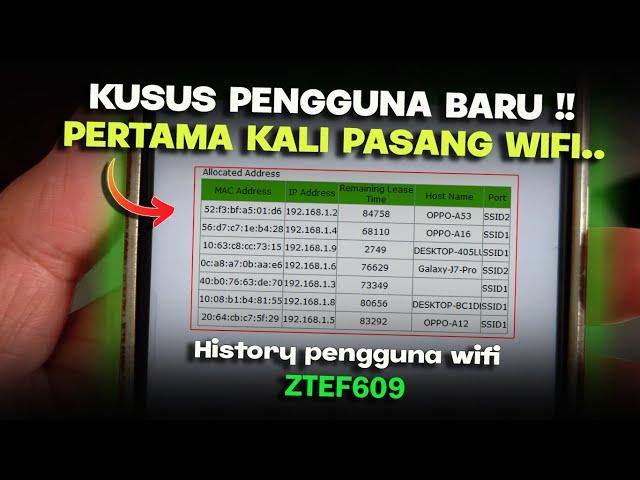 Cara Melihat History Pengguna Wifi Kusus Pemula Pertama Kali Pasang Wifi