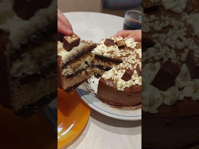 Торт " Сникерс"! Самый вкусный торт в моей жизни!
