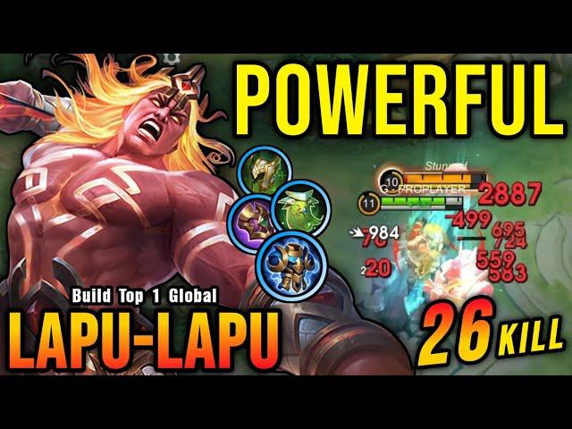 26 Kills!! Powerful Offlane Lapu Lapu with Tanky Build!! - Build Top 1 Global Lapu Lapu ~ MLBB