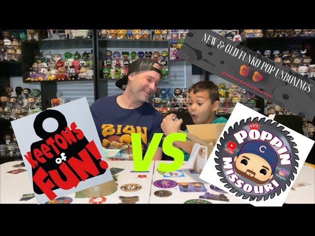 Mystery box battle KeeTons Of Fun VS Poppin Missouri with New and Old Funko Pop Unboxing mystery box