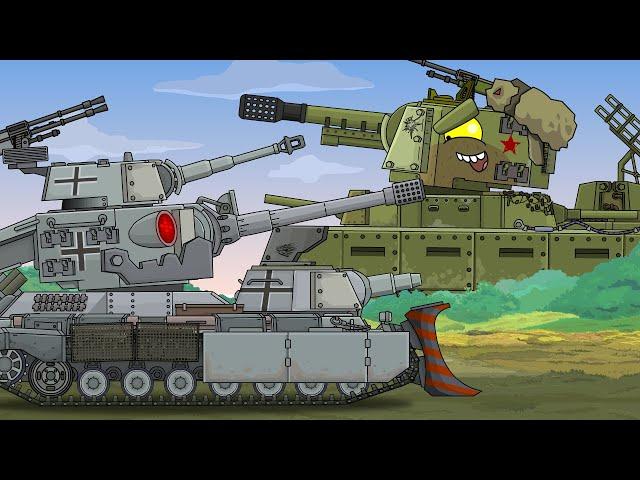 Fanatical monster. Steel fist vs Fedor, the Soviet strongman. Cartoons about tanks