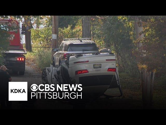 Shots fired call leads to fiery crash in Pennsylvania