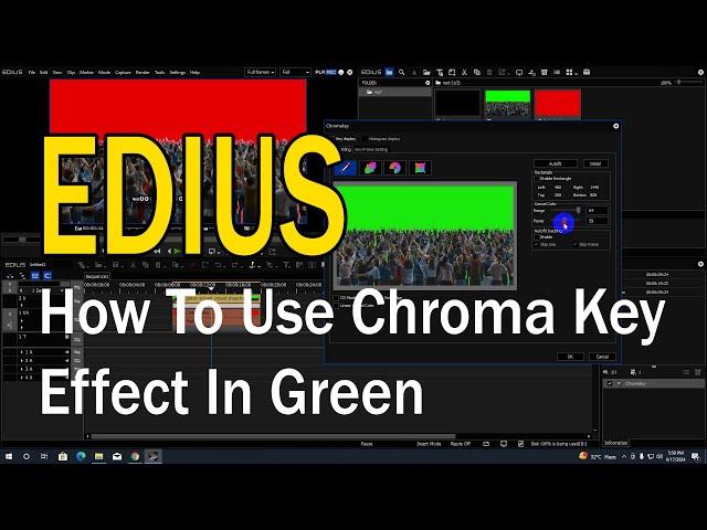 How To Use Chroma Key Effect In | EDIUS Green Screen Tutorial |AS Digital Software