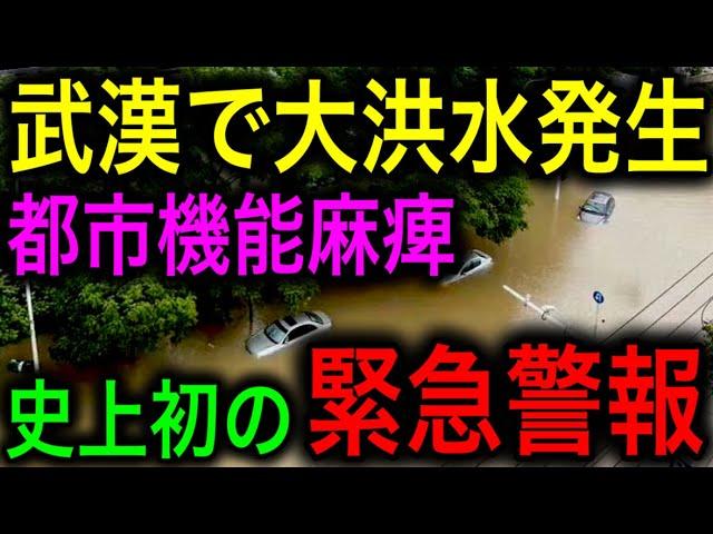 【衝撃】中国武漢で大洪水！史上初の大警報発令！都市機能が完全麻痺！【JAPAN 凄い日本と世界のニュース】