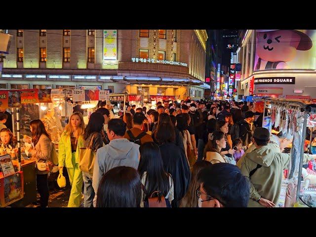 Myeongdong is starting to look like Christmas  November 2024 | Seoul, South Korea 명동 明洞