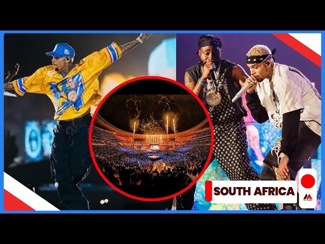 CHRSS BROWN AND DAVIDO MADE A BIG HISTORY IN SOUTH AFRICA THE CROWD WENT CRUZY 