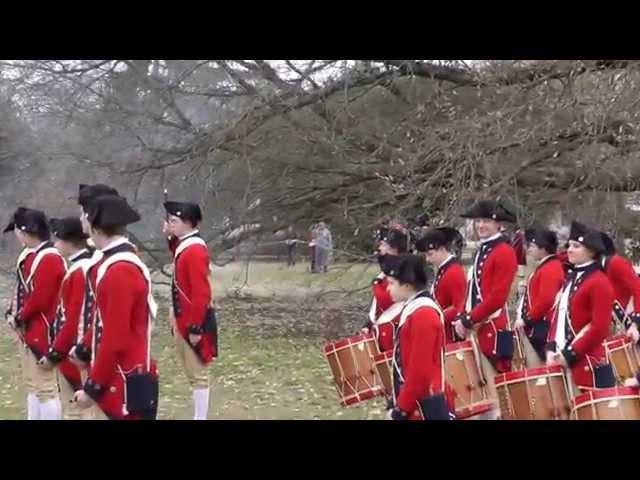 Colonial Williamsburg musket volley and inspection.