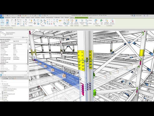 Improvements to Structural Steel in Revit 2025.2