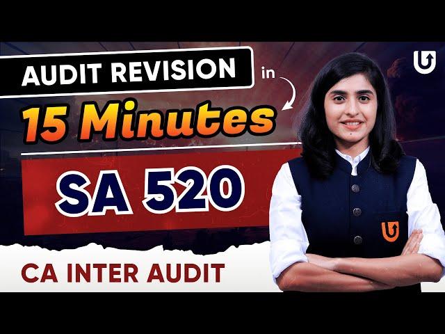 SA 520 Revision | CA Inter Audit | CA Inter Jan 2025 | CA Deepika Rathi #cainter