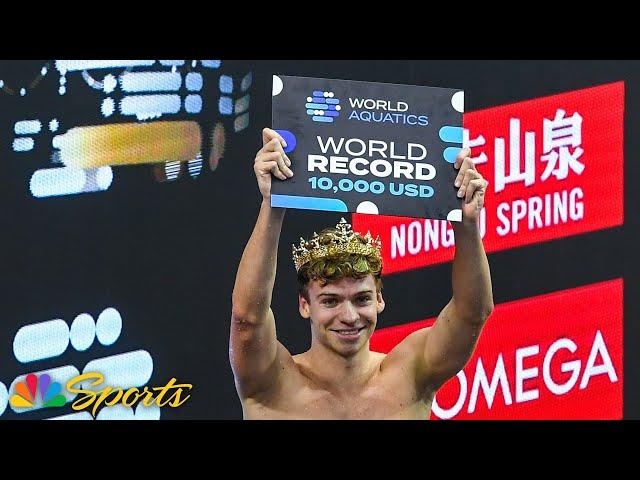 Leon Marchand smashes Ryan Lochte's WORLD RECORD in 200 IM for huge prize in Singapore | NBC Sports