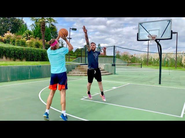 Trash Talking 1v1 vs 6'10" Ex D1 Hooper! Loser Jumps In Pool With Clothes On!