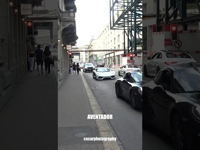 LOUD LAMBORGHINI AVENTADOR VS WOMAN #supercars #lamborghini #zurich