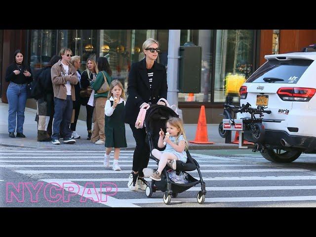 Nicky Hilton out with her two daughters in Soho NYC