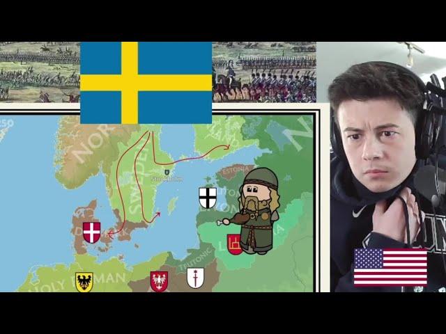 American Reacts The Animated History of Sweden