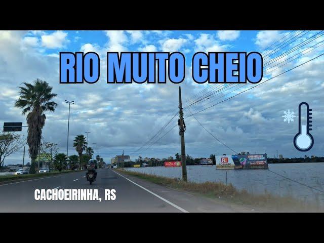Rio Gravataí com nível muito alto, cidade de Cachoeirinha, RS voltando ao normal - 24/06/2024