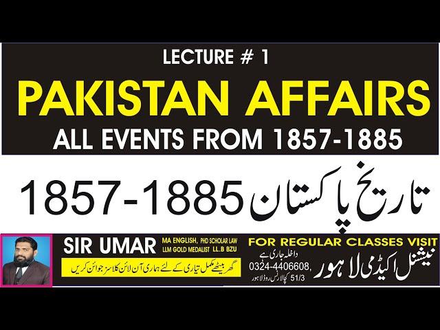 PAKISTAN AFFAIRS LECTURE # 1 FOR ALL COMPETITIVE EXAMINATION