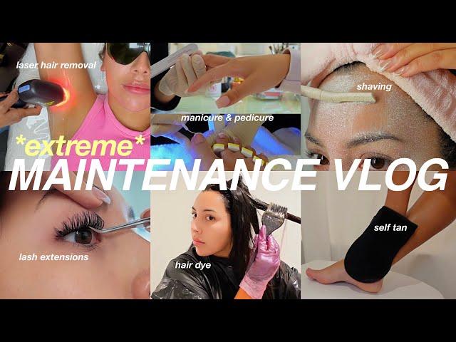 *extreme* BEAUTY MAINTENANCE ROUTINE new hair color, botox, filler, nails, makeup, self care vlog