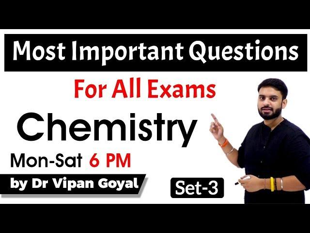 SSC CPO Chemistry MCQs l RRB NTPC Chemistry MCQs | GS by Dr Vipan Goyal | Set 3