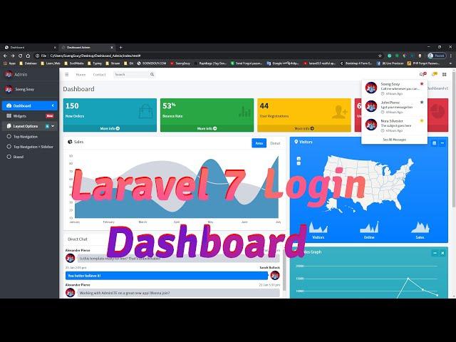 Laravel 7 Sign Up Sign In | Design Dashboard New Version