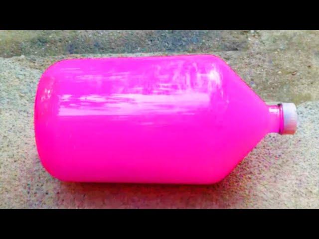 Breaking big pink glass bottles ️ Crushing Crunchy & Soft Things !