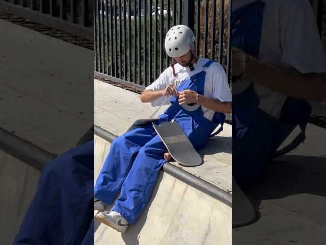 How much duct tape to drop in with BROKEN skateboard?! #skateboarding #skate #sk8 #shorts