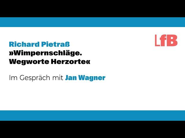 Richard Pietraß »Wimpernschläge. Wegworte Herzorte« (Buchpremiere)