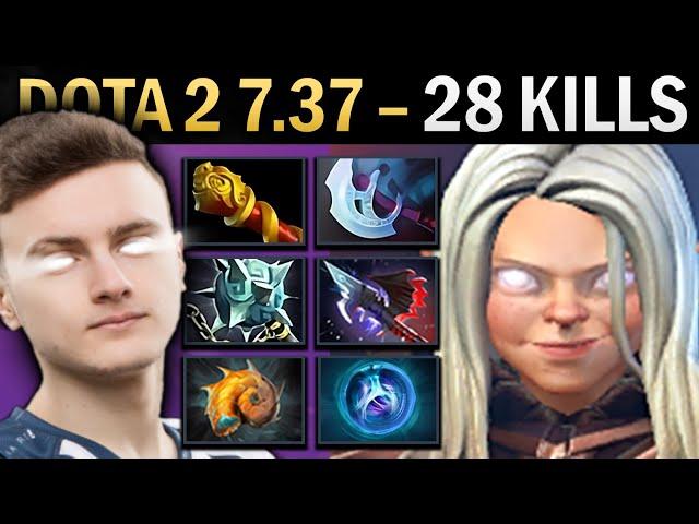 Invoker Gameplay Miracle with 28 Kills and Gleipnir - Dota 7.37