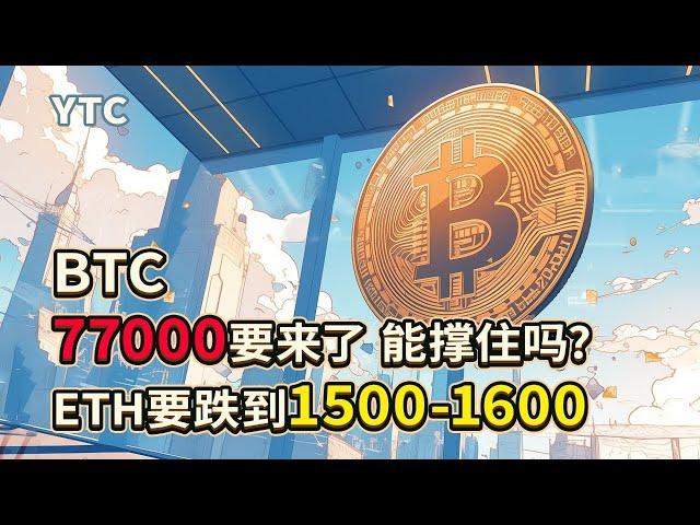 比特币行情分析 | 2025.02.27 | 77000来了！关键的分水岭 |跌破73300牛市结束|下跌目标59000 |BTC技术分析|ETH 技术分析