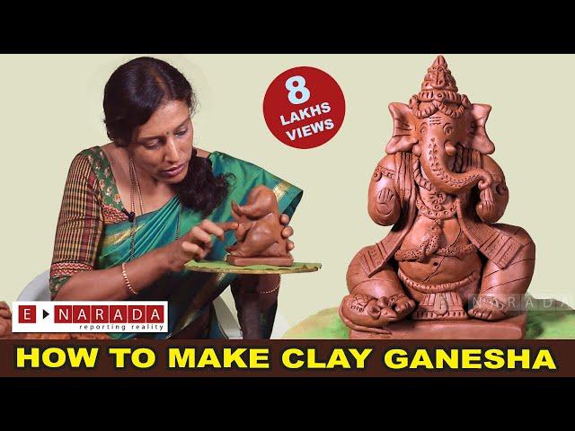 How to make clay Ganesha | Eco friendly Ganpati making ideas step by step | ಮಣ್ಣಿನ ಗಣೇಶ ಮಾಡುವ ವಿಧಾನ