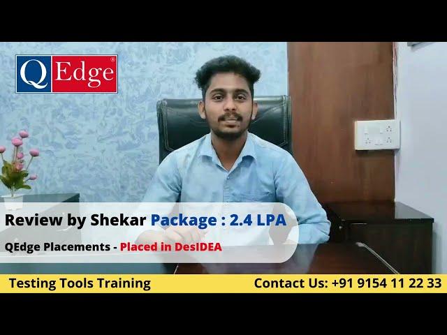 #Testing #Tools Training & #Placement  Institute Review by Shekar @qedgetech  Hyderabad