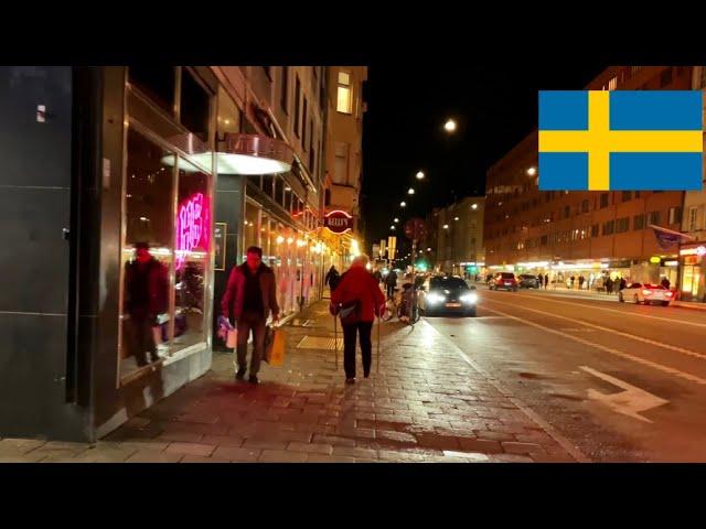 Stockholm evening walk: nightlife of Folkungagatan to Renstiernas gata. Relaxing Södermalm ambiance