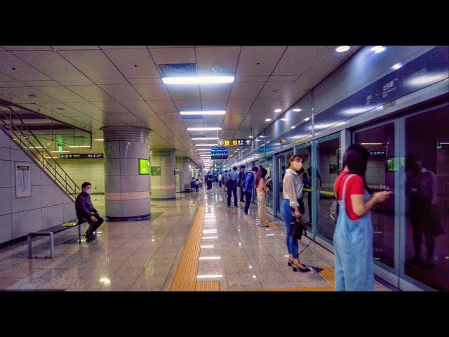 4K / 서울 지하철 7호선 신중동역 / Seoul Subway Line 7 Sinjung-dong Station / 首爾地鐵7號線新中洞站 / ソウル地下鉄7号線 新中洞駅