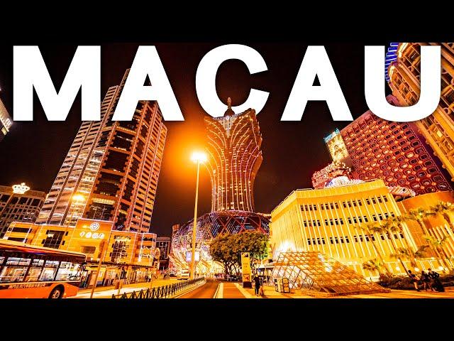 Macau Night Walking Tour 2023: Exploring the City's Dazzling Casinos (4K HDR)