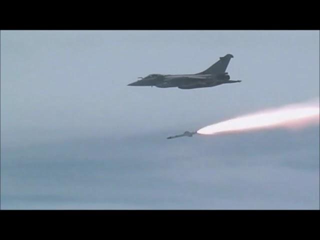 French Navy Rafale M firing an AM39 Exocet