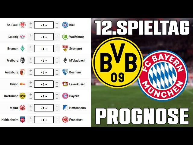 12.Spieltag Bundesliga 24/25 Prognose | Alle Spiele & Tipps !