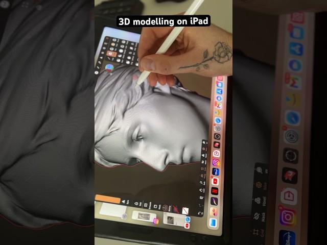 Blender on iPad  #3drender #ipadpro #digitalart #3dmodeling #nomadsculpt #blender3d #zbrush #3dart