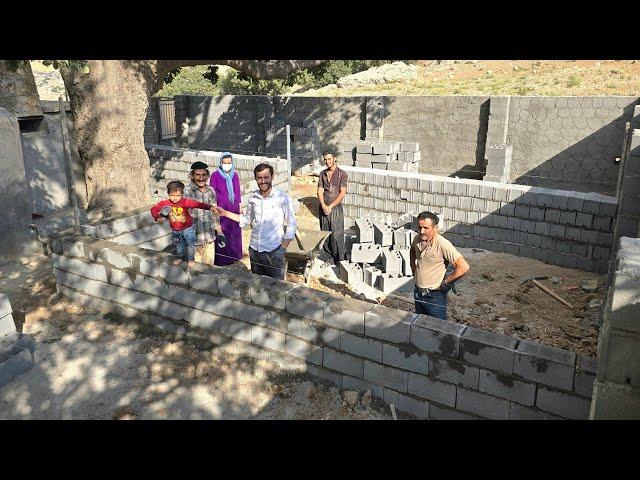 "Construction of Narges' new house with the architect Ahmed and the hardworking team"