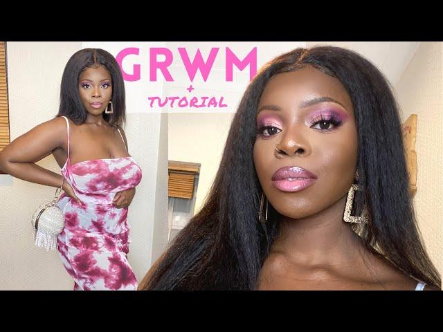 Valentines Day Make up for Hooded Eyes | Pink Eyeshadow tutorial for Black Women | WOC friendly