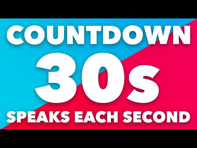 30 Second Timer with Voice Countdown