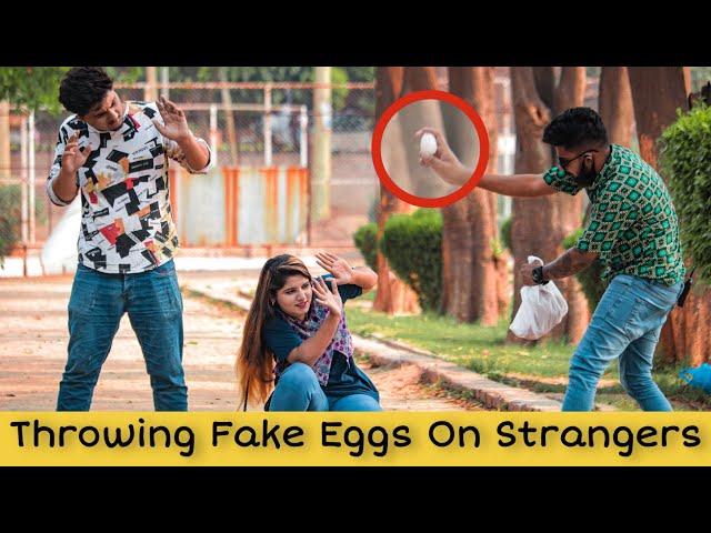 Throwing Fake Eggs On People With No Mask | Prank in Pakistan