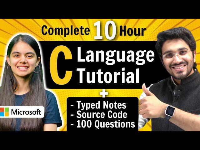 C Language Tutorial for Beginners (with Notes & Practice Questions)