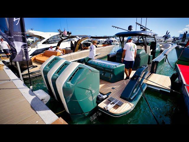 Miami Boat Show 2023 Docks ! Craziness and Complete Walk Through !